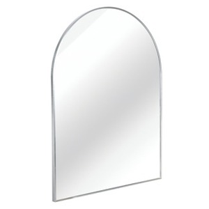 กระจกติดผนังทรงโค้งกรอบโลหะสีเงิน ขนาด 30x40 นิ้ว สำหรับห้องน้ำ - Product Image 6