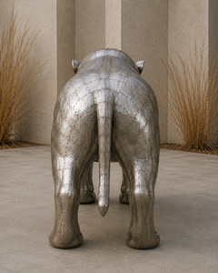 Escultura de Oso Plateado, Estatua de Oso Polar de Metal, Figura de Animal Caminando para Decoración de Jardín, Hogar, Patio y Paisaje - Product Image 3