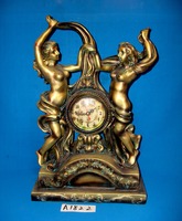 Horloge de bureau en résine Art Déco antique, décoration pour femmes, mouvement électronique à quartz, affichage à aiguilles, décoration de Noël