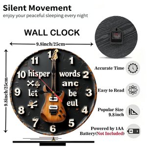 <b>Round</b> Wooden Wall Clock 25Cm Quiet Quartz Home Villa Decor Living Room Background Clock - Product Image 1