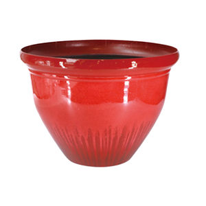 Оптовые глянцевые текстурированные кашпо под керамику, 20 дюймов, с дренажным отверстием, для дома и сада, для использования в помещении и на улице - Product Image 3