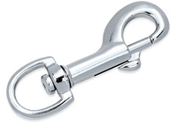 Mousqueton pivotant en métal à ressort pour laisse de chien et collier