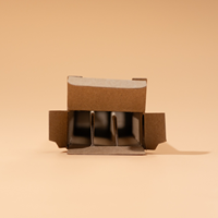 Boîte en papier kraft personnalisée de haute qualité, écologique, avec inserts et séparateurs pour 3 crayons en forme d'avion