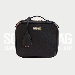 Robe <span class=keywords><strong>Soochic</strong></span> avec logo personnalisé fourre-tout en cuir carré violet en relief de luxe pour femmes sacs à bandoulière pour femmes sacs à main et sacs à main - Product Image 3