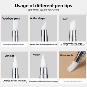 Pincel <span class=keywords><strong>de</strong></span> silicona <span class=keywords><strong>para</strong></span> decoración <span class=keywords><strong>de</strong></span> uñas con mango <span class=keywords><strong>de</strong></span> <span class=keywords><strong>madera</strong></span>, estilo japonés, herramienta multifuncional <span class=keywords><strong>para</strong></span> tallar y pintar, venta al por mayor - Product Image 3