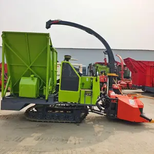 Self propelled green forage harvester mini corn combine harvester single row silage harvester