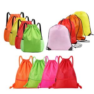 Custom Logo Draw <b>String</b> <b>Bag</b> Small Fitness Gym Waterproof Backpack for Business Promotional Giveaway - Product Image 5
