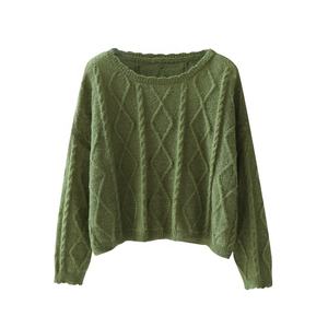 <span class=keywords><strong>Pull</strong></span> en tricot <span class=keywords><strong>fin</strong></span> et ample de style coréen, <span class=keywords><strong>col</strong></span> <span class=keywords><strong>bateau</strong></span>, uni, en tricot d'ordinateur, pour femme - Product Image 4