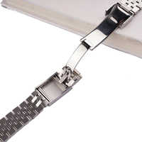 Bracelet de montre de jubilé de liens de vis d'OEM 22mm 20mm style droit de tortue pour le fermoir d'huître