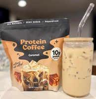Café Protéiné Herborigen pour Marque Blanche – Poudre de Café Glacé Naturel Riche en Protéines de Lactosérum, Antioxydant, pour Adultes, Végétarien, Sans Sucre