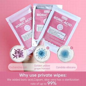 Private Label Individueel Verpakt Ph Uitgebalanceerde Hypoallergene Vrouwelijke Verzorging Intieme Spoelbare Yoni Natte Doekje - Product Image 2