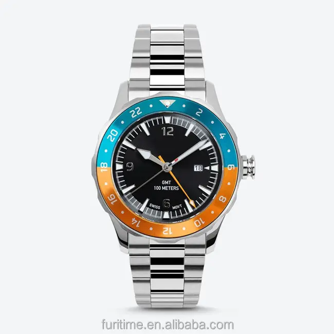 לוגו מותאם אישית שעונים אוטומטיים לגברים נירוסטה סופר זוהר צלילה אוטומטי שעון Nh35 שעון מותג באיכות גבוהה