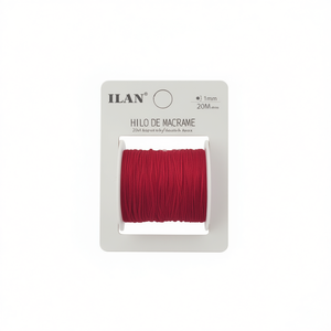 ILAN Macrame <b>Cord</b> 1Mm 20M Red For Crafting - Product Image 2