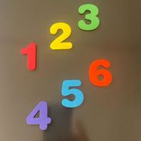 Neue Maßgefertigte Umweltfreundliche Anime-Style Lernspielzeuge Gummi Buchstaben Zahlen Magnetische Aufkleber Bunte 123 Kühlschrankmagnete
