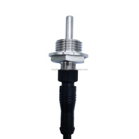 Asli Maxim DS18B20 1/2 "BSP besi tahan karat tapak dengan M12 penerbangan steker Digital Sensor suhu 3M kawat