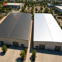 Entrepôt préfabriqué en acier pour projets insulaires avec structure résistante au vent, imperméable et haute résistance