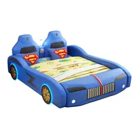 Xijiayi Meubilair Kinderen Slaapkamer Meubilair Moderne Raceauto Bed Kinderen Bedden Luxe Kid Houten Lederen Auto Bed