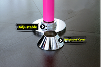 Portable Décapant Autoportante En Silicone Rose Pôle De Danse D'étape