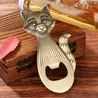 Ouvre-bouteille adorable en forme d'animal raton laveur pour cadeaux de Noël, Halloween, Saint-Valentin, anniversaires - Outil pour bière, vin, champagne