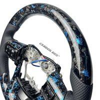 Accessoires Auto Chaud pour Toyota Hilux Bleu Forgé Volant en Fiber de Carbone pour Toyota Poignée de Voiture One Piece Livraison 2012-2024