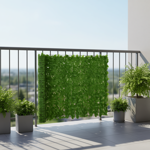 Paravent de balcon en plante artificielle, polyéthylène vert, durable, décoratif pour usage extérieur - Product Image 2