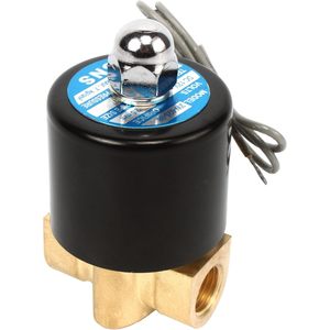 Vanne solénoïde en laiton SNS 1/4 po NPT, 12 V CC, normalement fermée, pour eau, air, diesel - Product Image 2