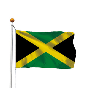 Tùy chỉnh 3 * 5ft 100% polyester Jamaica quốc gia cờ màu sắc tươi sáng phai kháng mạnh mẽ bền cho quảng cáo Cờ biểu ngữ - Product Image 2
