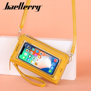 กระเป๋าใส่โทรศัพท์หน้าจอสัมผัส Baellerry สำหรับ iPhone แบบสะพายข้าง หนัง PU ซิป กระเป๋าใส่เหรียญขนาดเล็ก สีเหลือง - Product Image 3