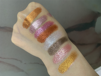 Palette de maquillage avec différentes options de couleurs, fard à paupières scintillant métallique diamant, fard à paupières métallique pailleté, fard à paupières unique scintillant