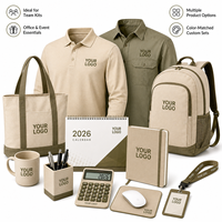 Individuelle Geschenkideen für Unternehmen: Geschenkset mit Werbeartikeln, Notizbuch, Rucksack und Trinkgefäßen für Marketingaktivitäten