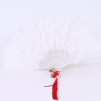 Éventail de danse de cour pour femmes, artisanat d'art, plumes pliantes, décoration de la maison, danse faite à la main, accessoires de fête de mariage, cadeaux artisanaux