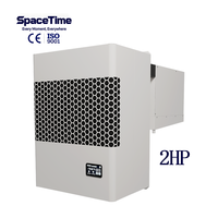 Unités de condensation professionnelles à refroidissement par air de 2,4 kW, contrôlées par PLC, très écologiques et efficaces pour chambres froides de compresseurs