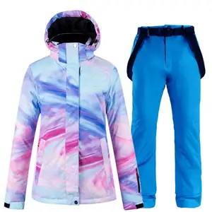 Nuove giacche da sci set da donna tavola antivento doppia tavola impermeabile pantaloni sportivi all'aperto tuta da sci snowboard