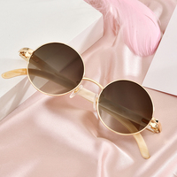 Lunettes de soleil Borregls Buffalo Horn pour hommes, nouvelles lunettes de soleil rondes de luxe, marque de créateur, lunettes de soleil somptueuses, lunettes de soleil Buffs 10012T