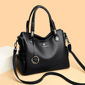 Women's Retro Leather Bag Handbags <b>Tote</b> Top Handle Bag PU Leather Zipper Plain Solid Color Vintage Daily Outdoor Blue Black Gray - Product Image 1