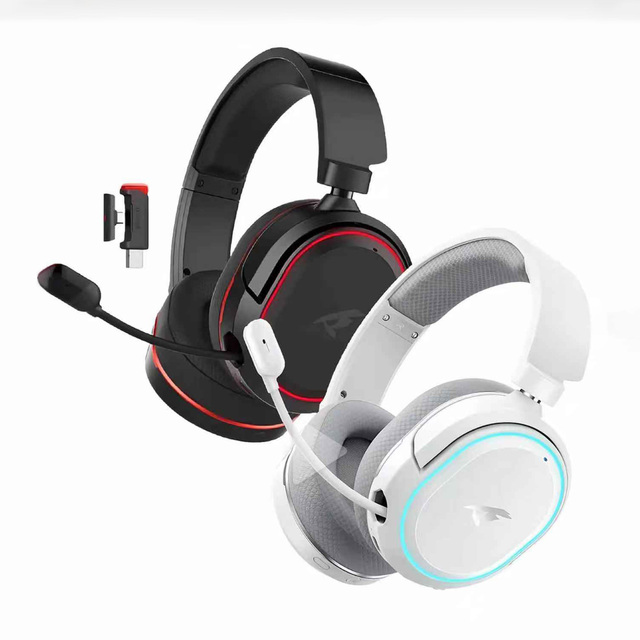 Picun G2 Virtual 7.1 RGB Lighting Low Latency Bluetooth 2.4GHz Wireless Gaming Headphones