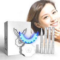 Kit de blanqueamiento dental empaquetado OEM con luz de 28LED recargable aprobado por Ce con uso doméstico de Gel sin peróxido