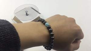 แฟชั่นแฮนด์เมด <span class=keywords><strong>hematite</strong></span> ลูกปัดคู่สร้อยข้อมืออาเกตสีดำสีฟ้าแมวคริสตัลพลอยบราซิลเครื่องประดับผู้ชายผู้หญิง - Product Image 6