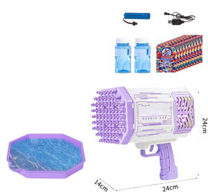 ปืนยิงฟองสบู่อัตโนมัติ69รู ABS ได้ทั้งชายและหญิงของเล่นกลางแจ้งไฟคุณลักษณะการตกแต่งงานแต่งงานของเด็กปืนพลาสติกได้รับการรับรอง ODM - Product Image 5