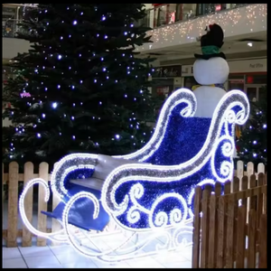 Renne de Noël lumineux à LED avec traîneau pour décoration de rue du Nouvel An - Product Image 2