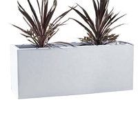 Jardinière minimaliste en acier Corten - Grande sculpture de pot de fleurs d'entrée en acier patiné pour extérieur