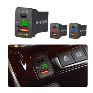 Adaptateur de chargeur de <span class=keywords><strong>voiture</strong></span> <span class=keywords><strong>USB</strong></span> 12V en gros, chargeur rapide pour Toyota Camry, port <span class=keywords><strong>USB</strong></span> - Product Image 1