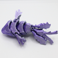 Service d'impression 3D de haute qualité violet gris dégradé petite carpe décoration jouet prototypage rapide
