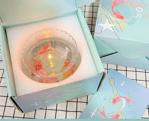 Vela de Gel Aromática LANJO, Diseño de Estrella de Mar, Color Azul Océano, Hecha a Mano, Ecológica, de Combustión Lenta, Regalo Ideal para Cumpleaños - Product Image 5