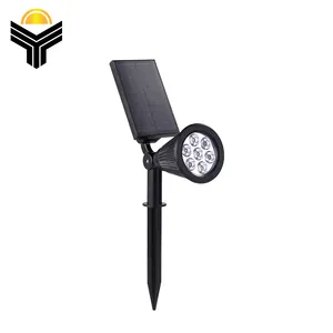 Açık Yard bahçe yolu su geçirmez peyzaj ABS 1.5W Led güneş spot ışığı