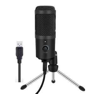 Micrófono de Condensador USB Profesional de Metal y Plástico <span class=keywords><strong>con</strong></span> Soporte de Trípode <span class=keywords><strong>para</strong></span> Teléfono, <span class=keywords><strong>PC</strong></span>, Skype, Juegos en Línea y Vlogging - Product Image 1
