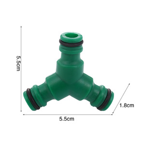 Conector en Y de plástico de 3 vías con conexión de púas para adaptador de manguera de riego de jardín - Product Image 4