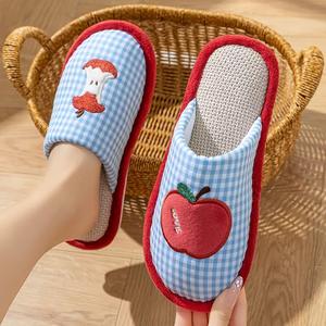 Pantuflas <span class=keywords><strong>de</strong></span> Interior para Mujer, para Todas las Temporadas, <span class=keywords><strong>de</strong></span> Lino y Algodón, Punta Abierta, Antideslizantes, Cálidas, Encantadoras, Suaves como los Pies Descalzos - Product Image 5