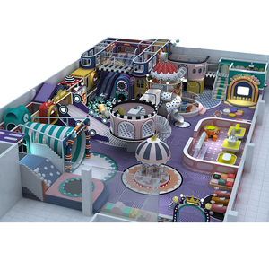 Aire de jeux intérieure en plastique pour enfants avec toboggans, équipement de jeu commercial intérieur souple avec piscine à balles - Product Image 1