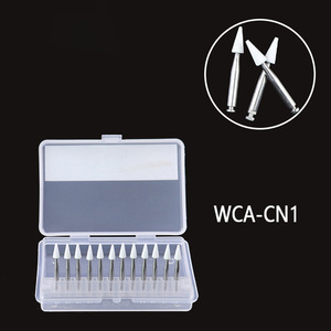 Meuleuses dentaires en céramique, tête conique de 1,6 mm, kit de polissage blanc pour couronnes en porcelaine, boîte de 12 pièces, certifiées CE - Product Image 4
